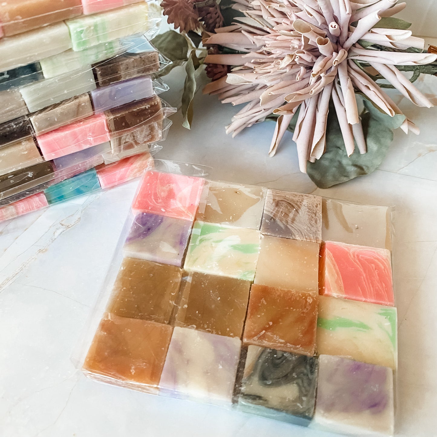 16 Pack of Handmade Natural Mini / Travel / Single-Use Soaps