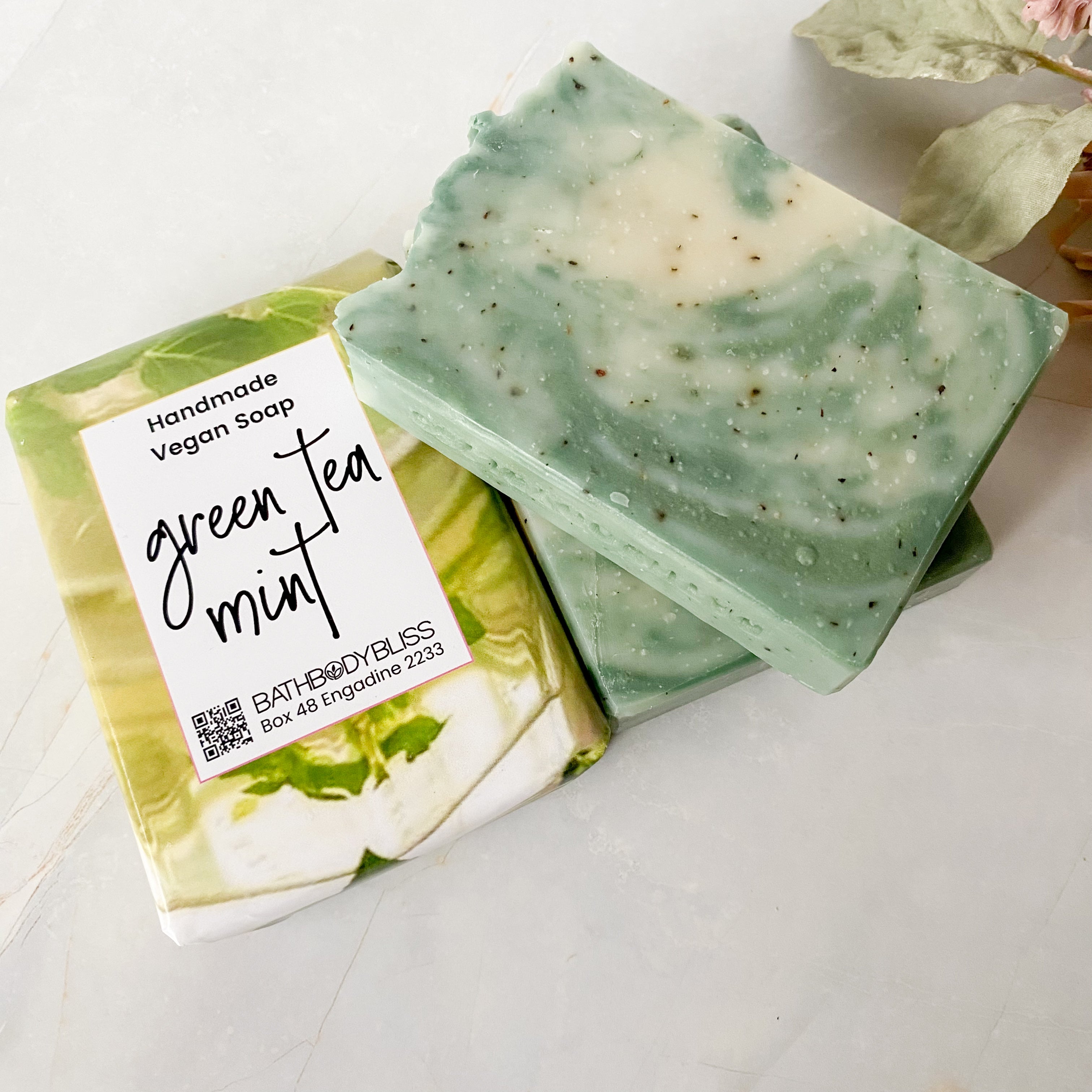 Green Tea & Mint - Handmade Natural Vegan Soap with Essential Oil & Green Tea
