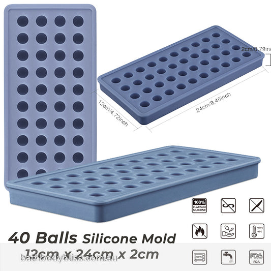 Silicone Ball Mold 40 x Embeds