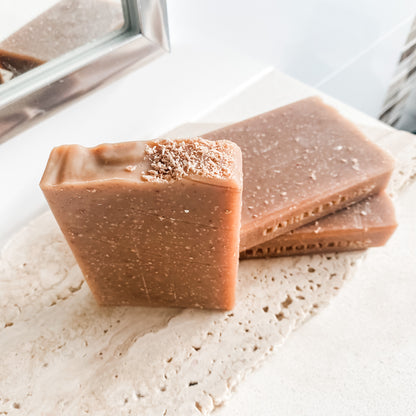 Coconut Crunch Exfoliating Handmade Vegan Soap - Cold Process Fragranced Soap