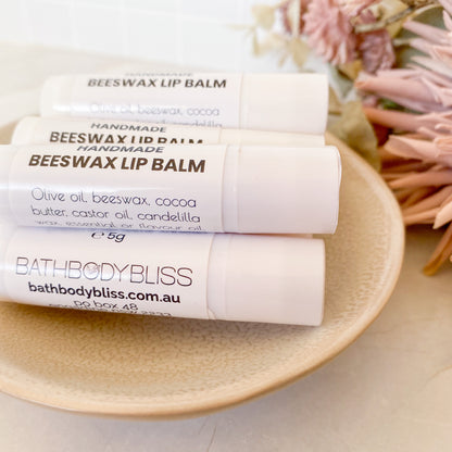 Beeswax Lip Balm - Handmade with Natural Flavours