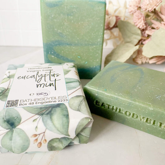 Handmade Eucalyptus Mint Natural Vegan Soap with Essential Oils