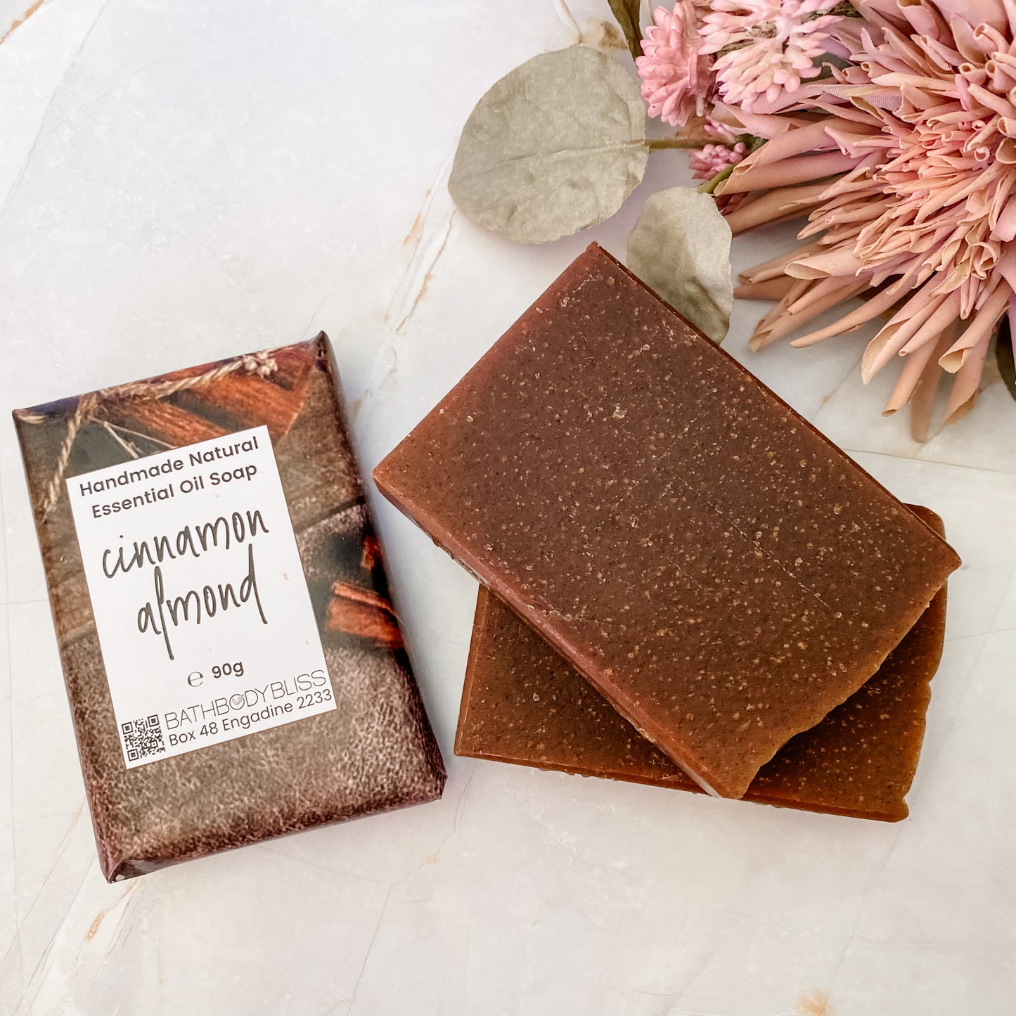 Cinnamon & Almond - Natural Handmade Essential Oil & Almond Meal Soap