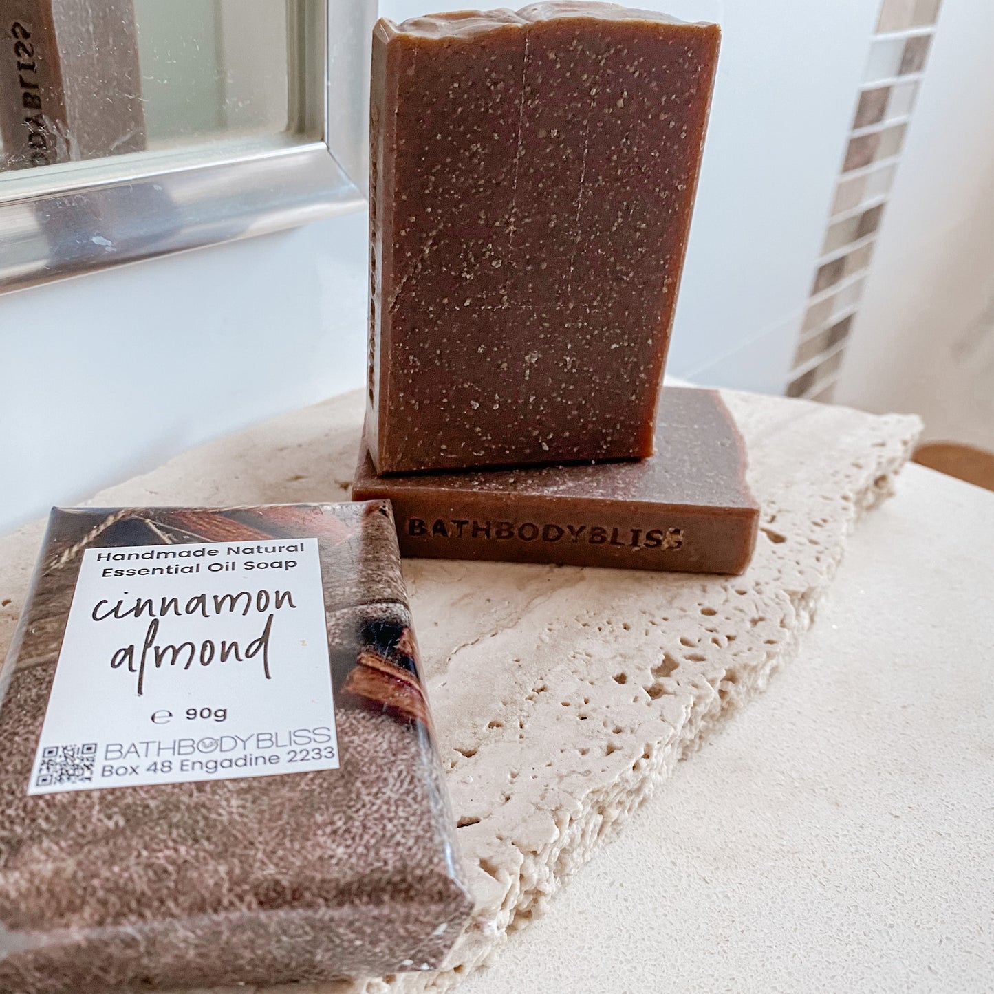 Cinnamon & Almond - Natural Handmade Essential Oil & Almond Meal Soap