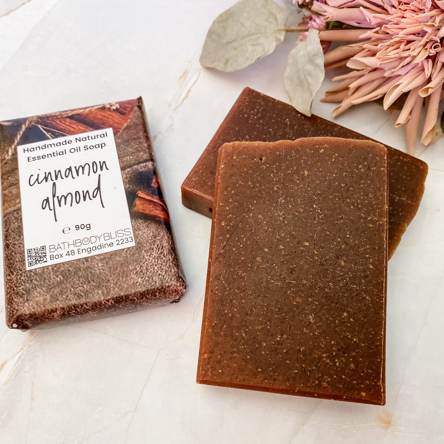 Cinnamon & Almond - Natural Handmade Essential Oil & Almond Meal Soap