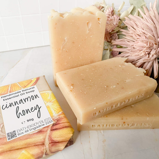 Handmade Natural Cinnamon & Honey Essential Oil Soap