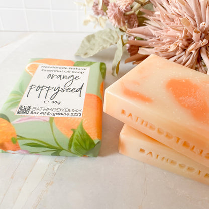 Sweet Orange & Poppyseed - Natural Vegan Handmade Essential Oil Soap