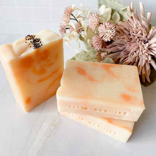 Sweet Orange & Poppyseed - Natural Vegan Handmade Essential Oil Soap FREE POST