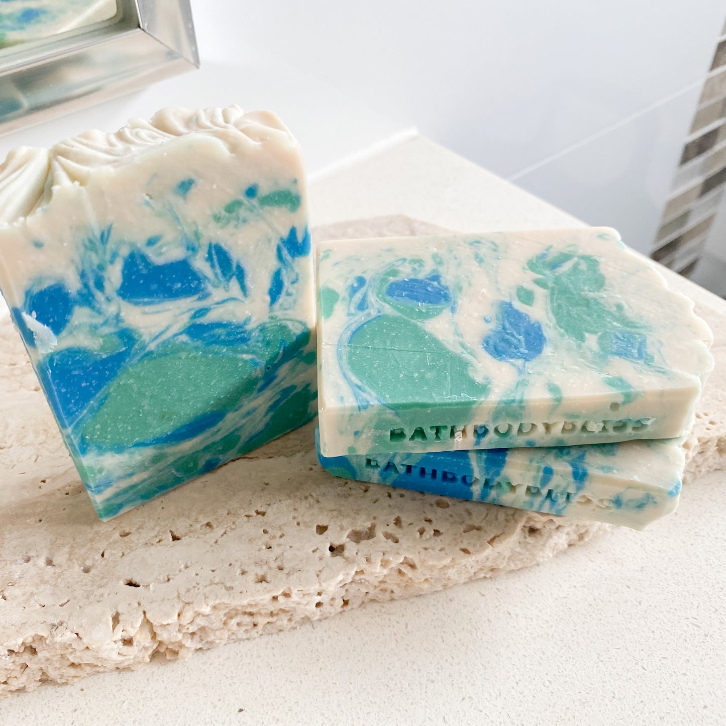 Blue Coastal Handmade Soap - Cold Process Fresh Unisex Fragranced Soap FREE POST