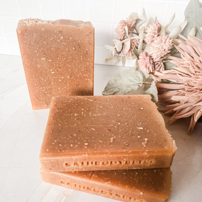 Coconut Crunch Exfoliating Handmade Vegan Soap - Cold Process Fragranced Soap