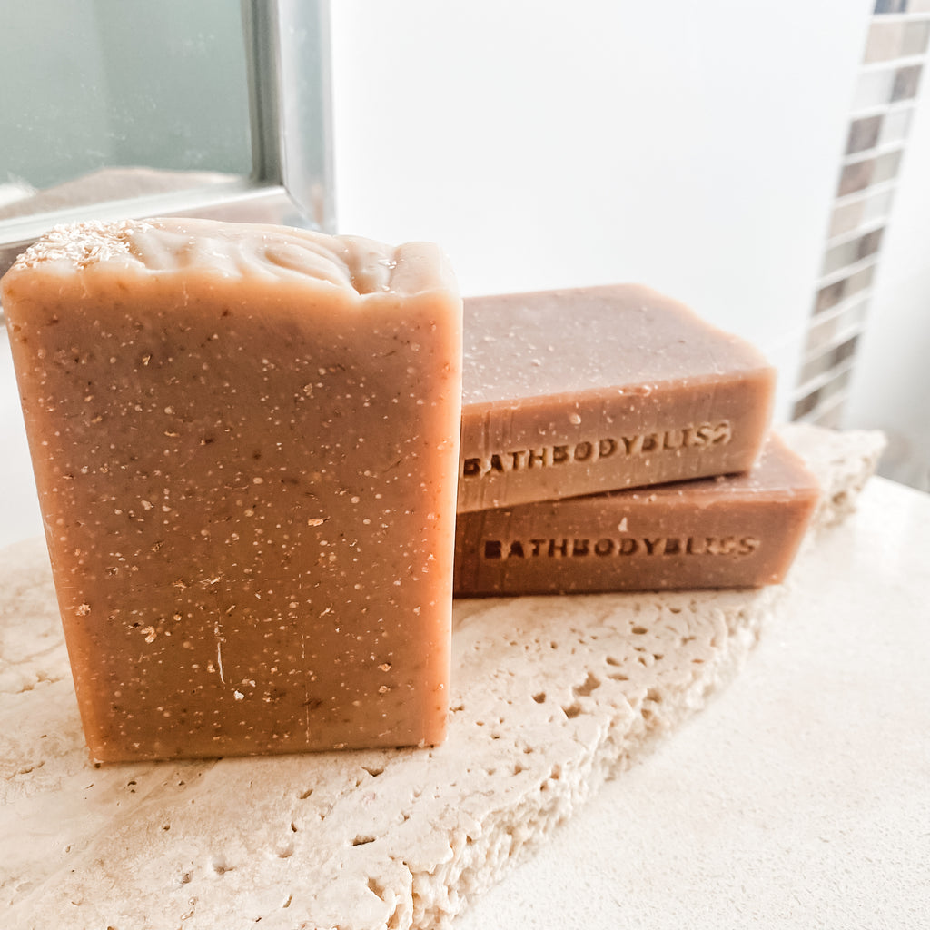 Coconut Crunch Exfoliating Handmade Vegan Soap - Cold Process Fragranced Soap