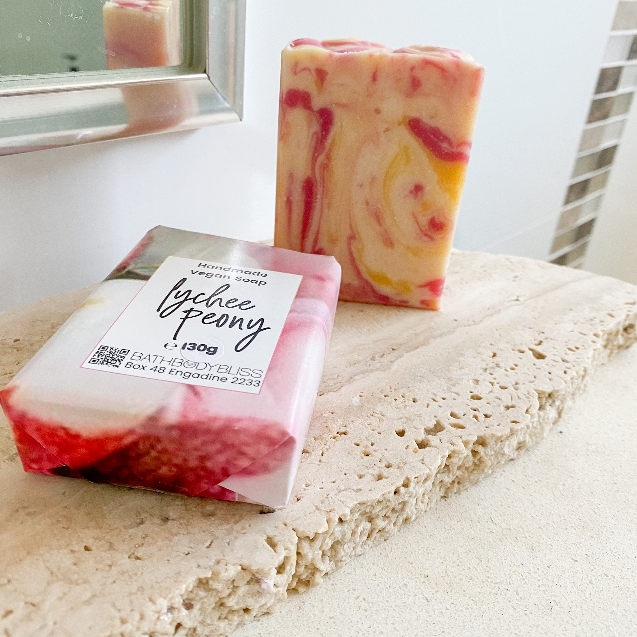 Lychee Peony Handmade Scented Vegan Soap