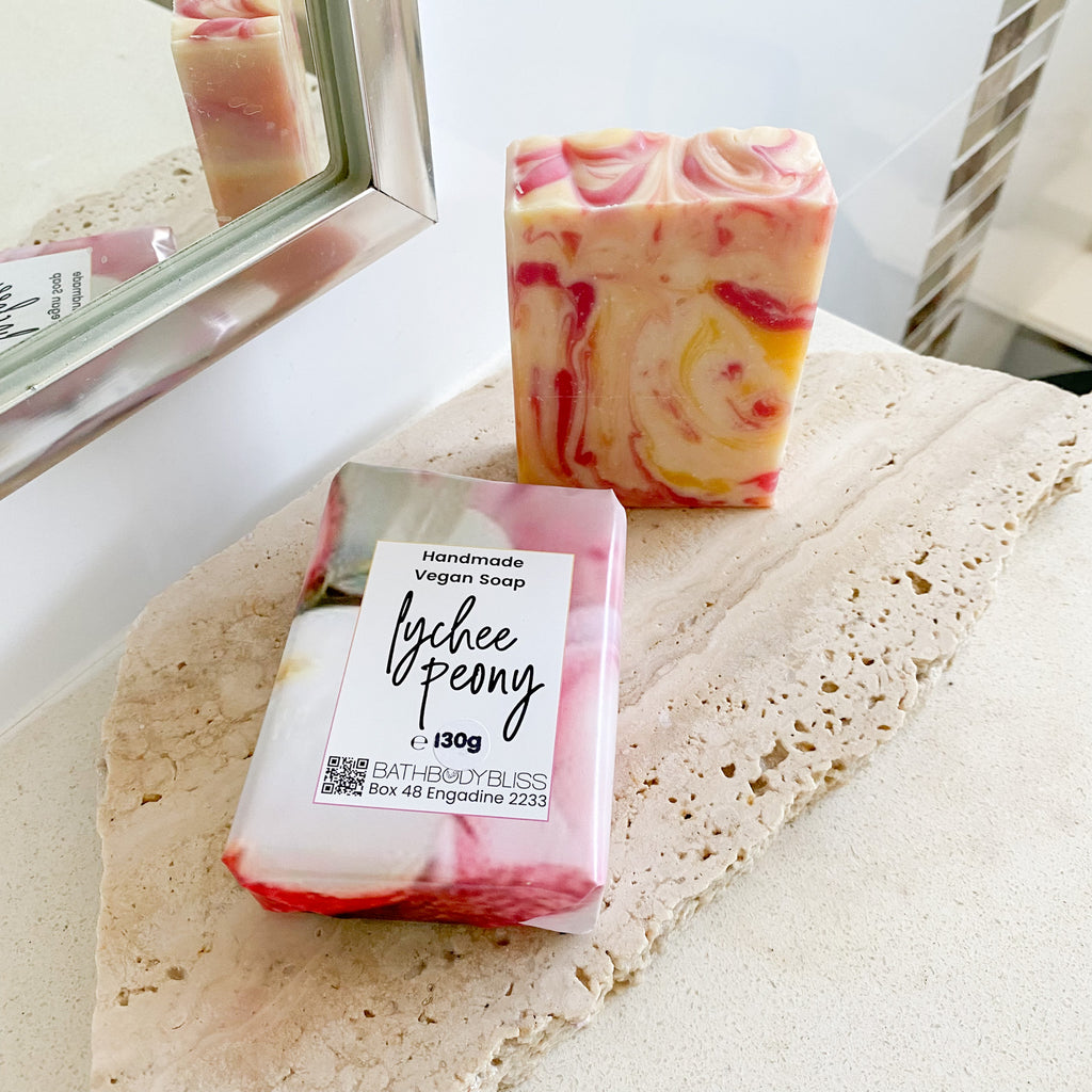 Lychee Peony Handmade Scented Vegan Soap