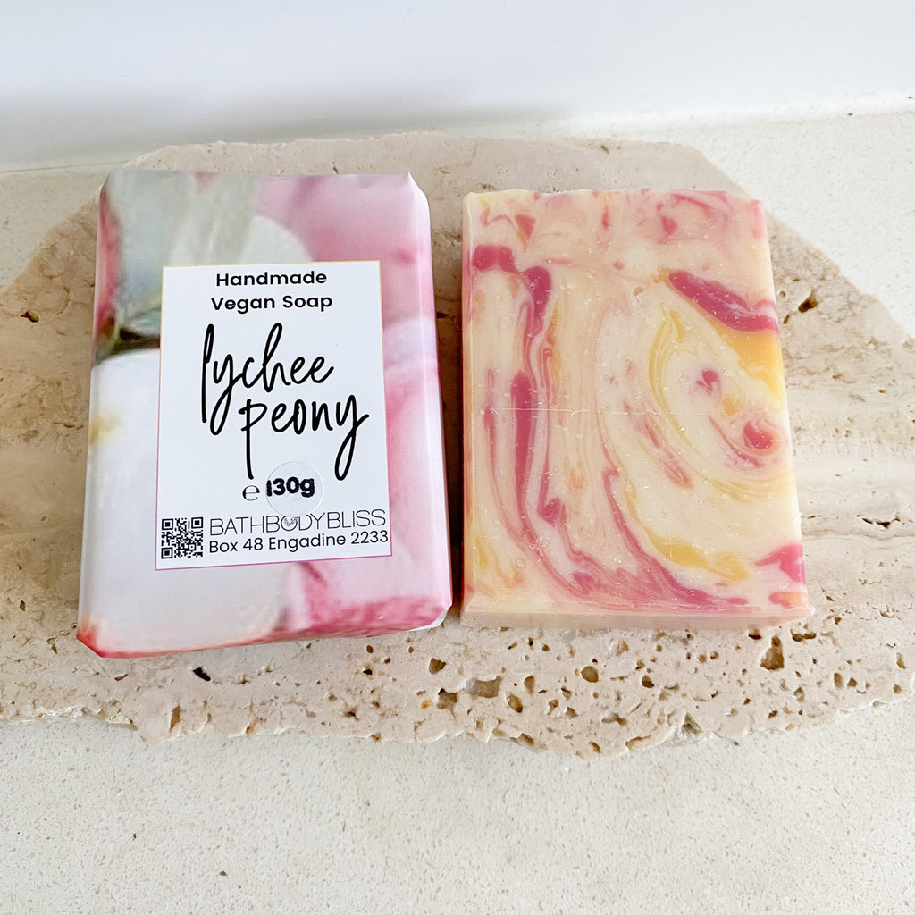 Lychee Peony Handmade Scented Vegan Soap