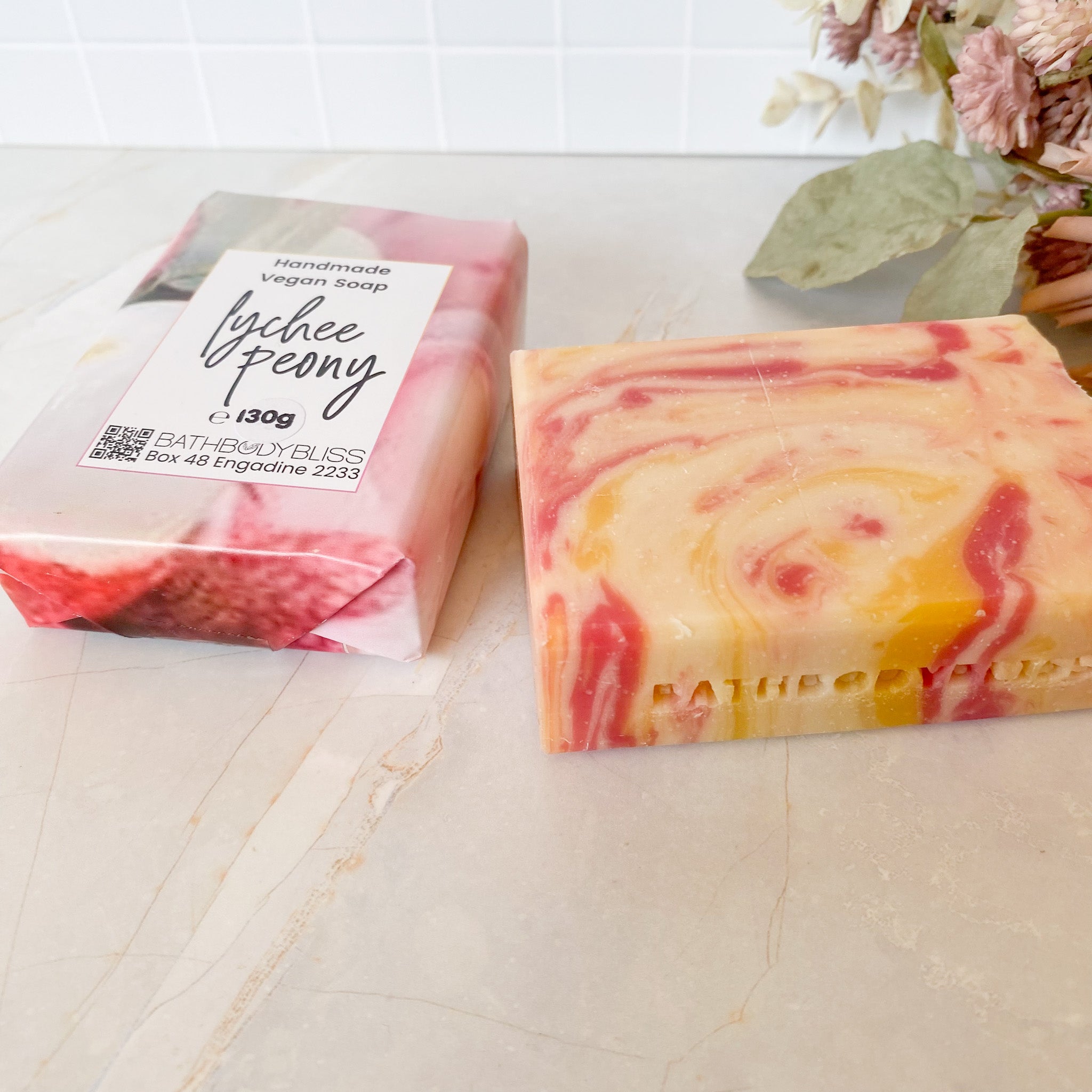 Lychee Peony Handmade Scented Vegan Soap
