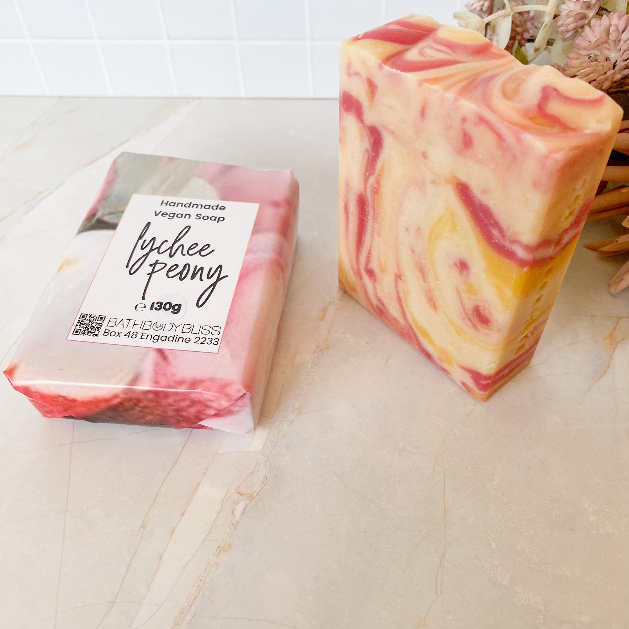 Lychee Peony Handmade Scented Vegan Soap