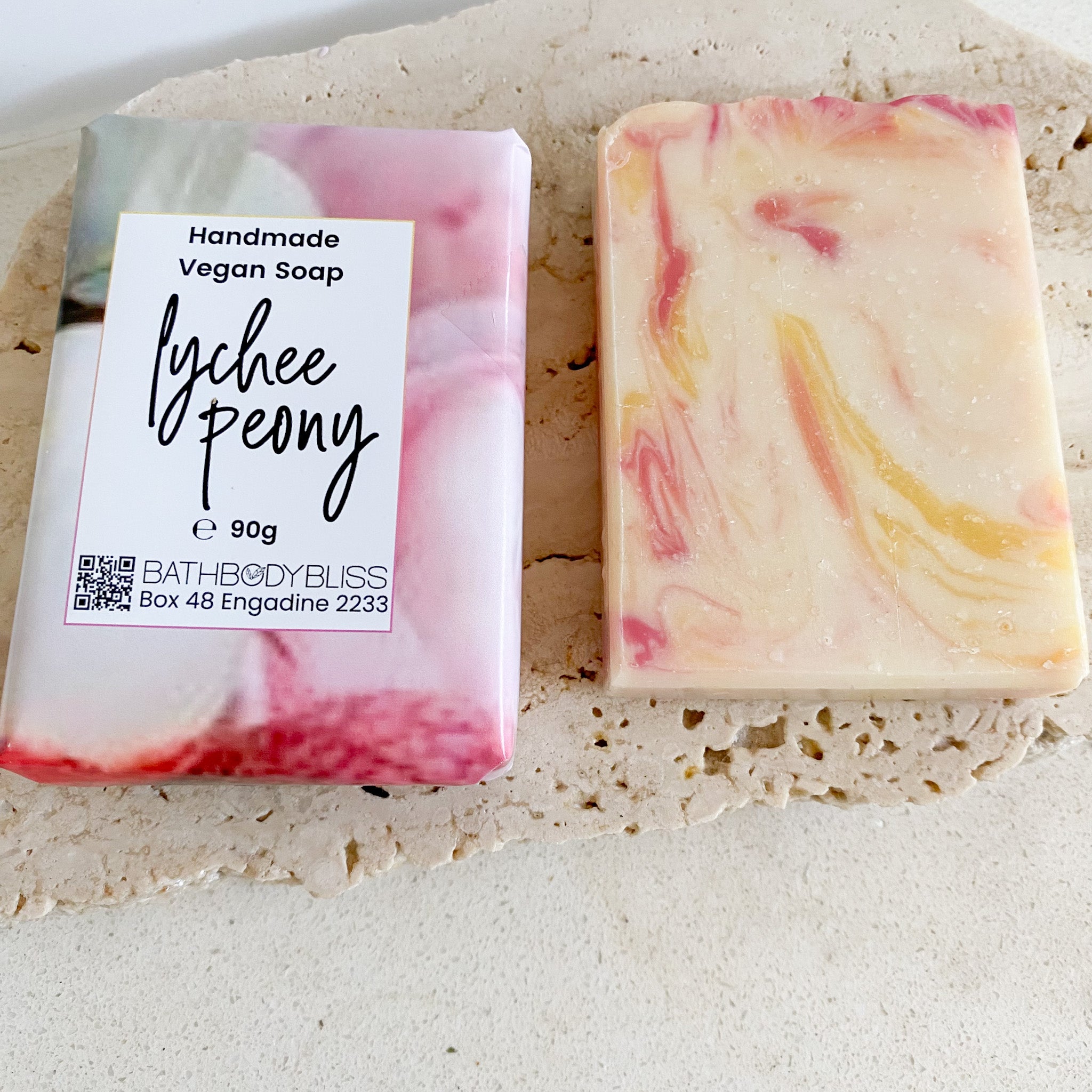 Lychee Peony Handmade Vegan Scented Soap - Fruity Floral Aroma