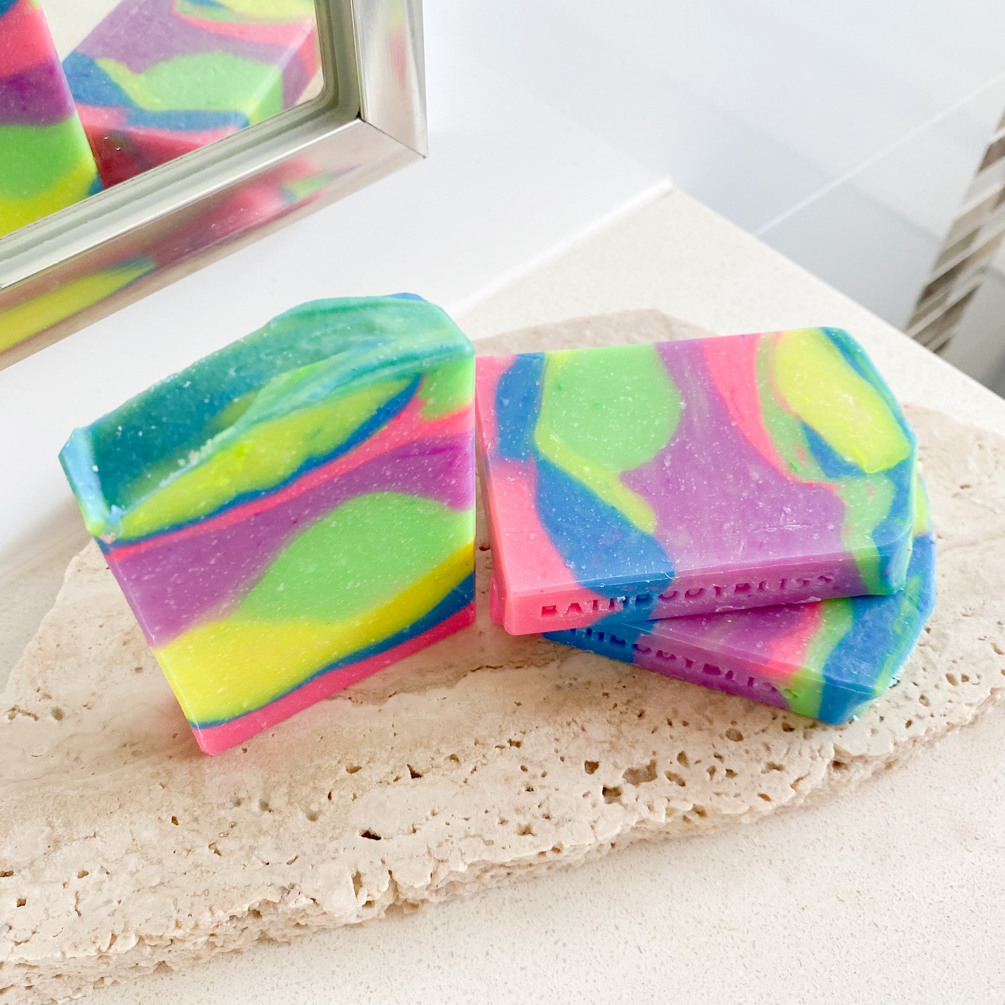 Rainbow Sherbet -  Handmade Vegan Soap - Tropical Fruity Aroma