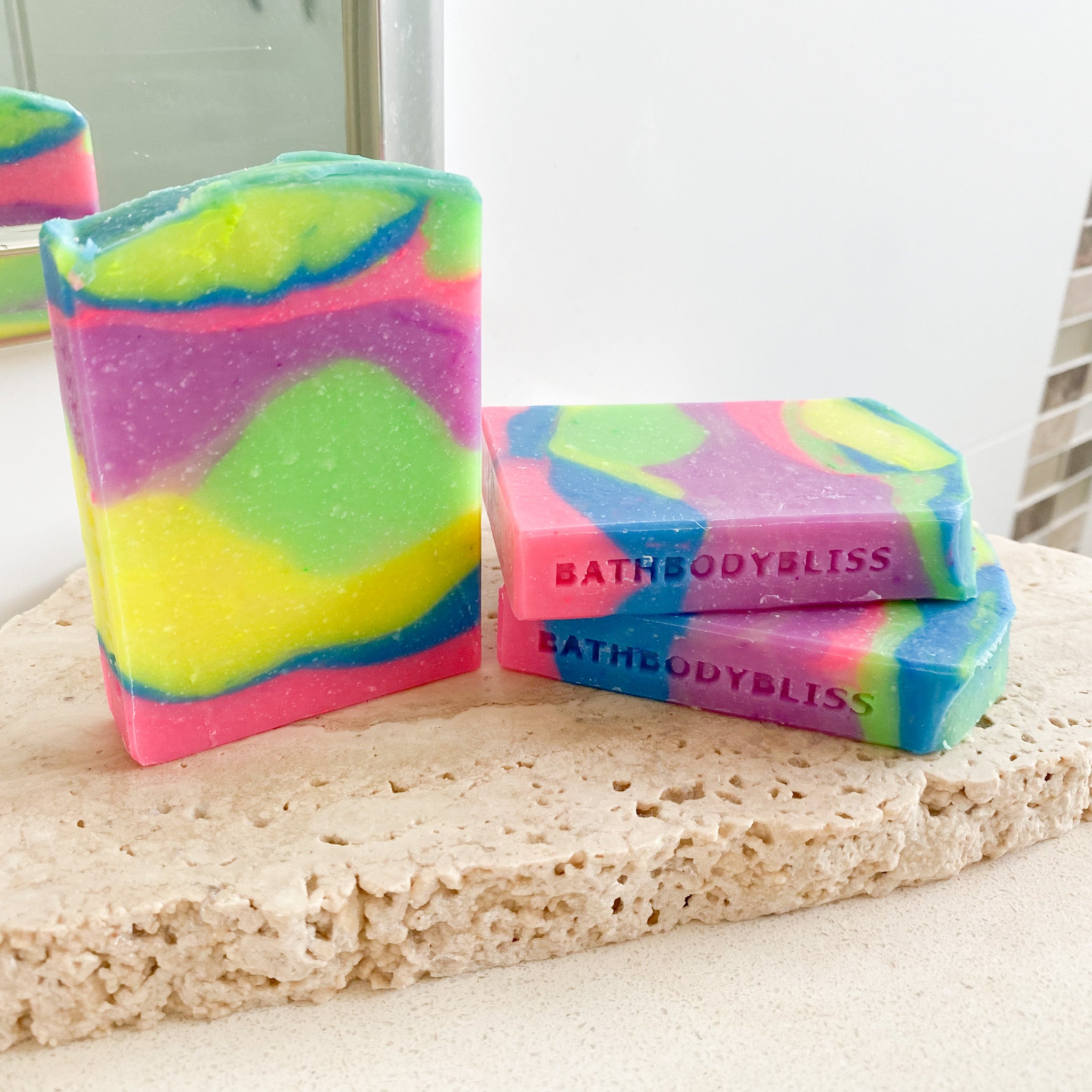 Rainbow Sherbet -  Handmade Vegan Soap - Tropical Fruity Aroma