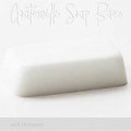 Block of goatsmilk soap base on a white background with 'myBIGlitterstore' branding.