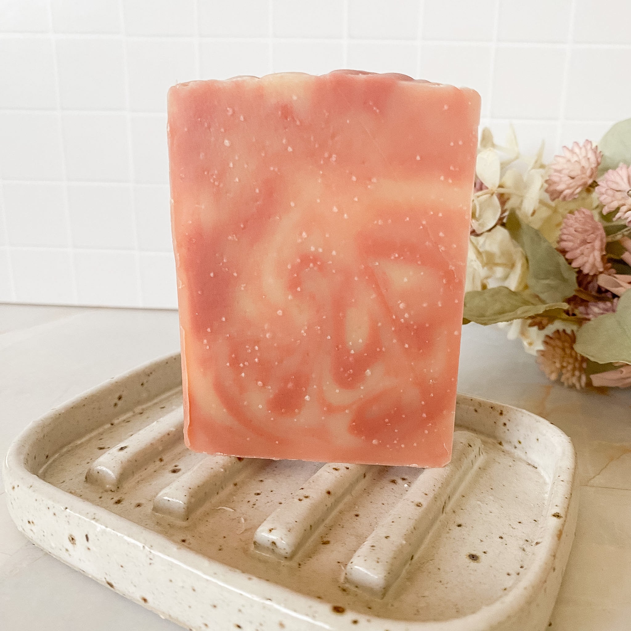 Lemongrass & Pink Clay - Vegan Handmade Natural Essential Oil Clay Soap