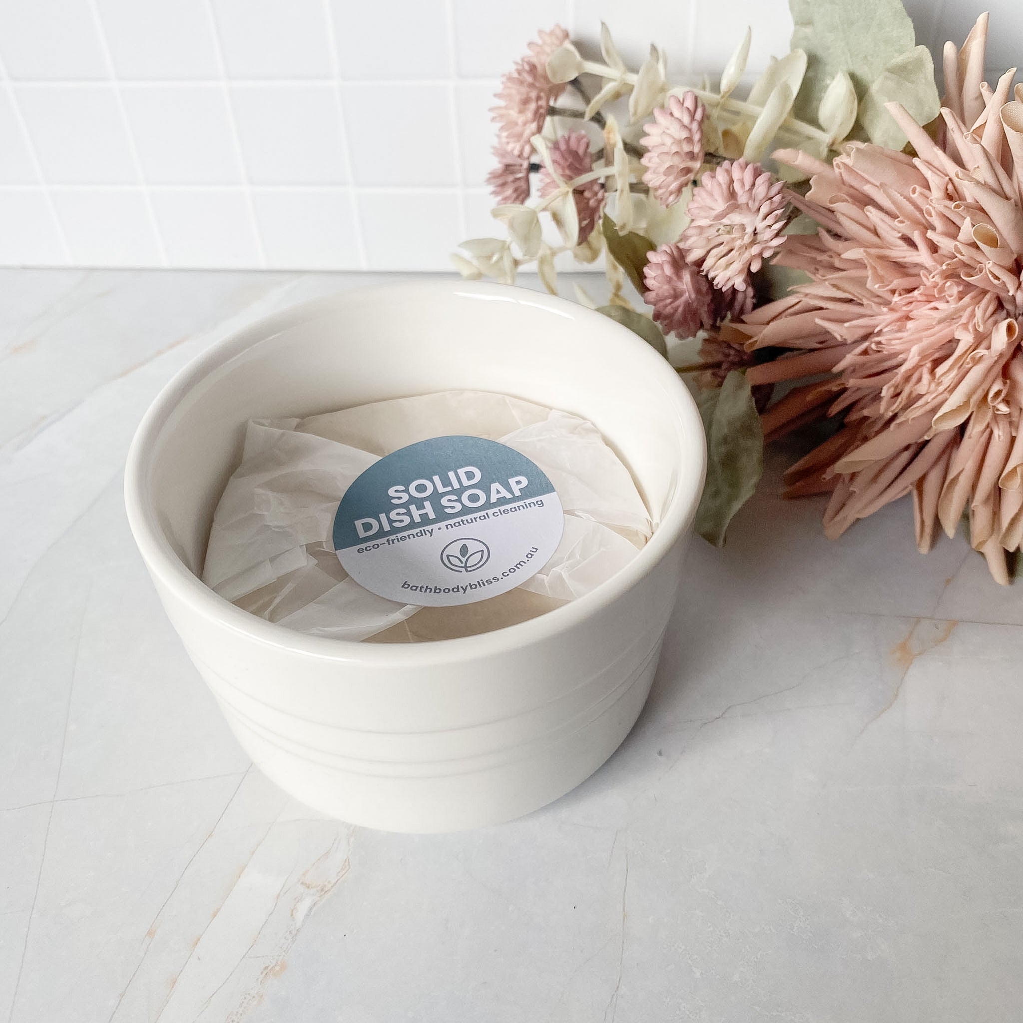 Dish Soap in Reusable Ceramic Pot